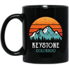 Vintage Keystone Sweater, Retro Colorado, Keystone National Park Black Mug