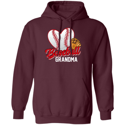 Love Baseball, Love Grandma, Best Baseball Gift For Grandma, Love Sport Pullover Hoodie