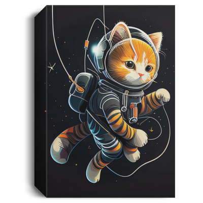 Cute Cat With Astronaut Suit In The Space Big Cute Eyes