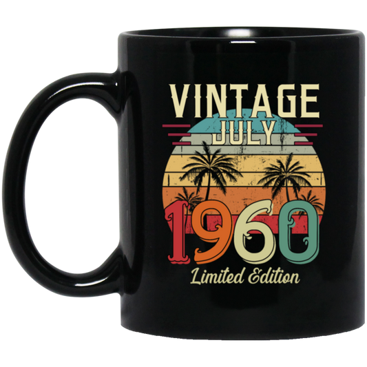 Vintage July 1960, Limited Edition 1960, Best Of 1960 Black Mug