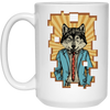 Wolf Hipster Animal Retro Wolf Herd Vintage Cool White Mug