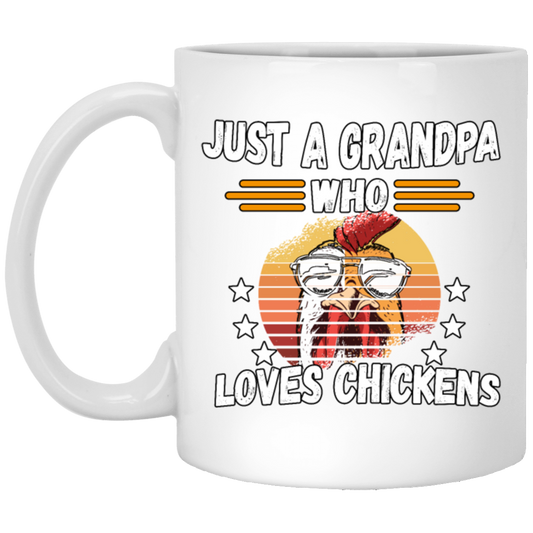 Just A Grandpa Who Loves Chicken Vintage