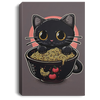 Cute Kawaii Black Cat Kitten Ramen, Black Cat And Ramen, Cute Kitten Love Japanese Noodles