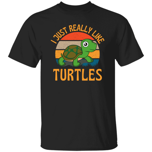 Retro I Just Really Like Turtles, Funny Turtles