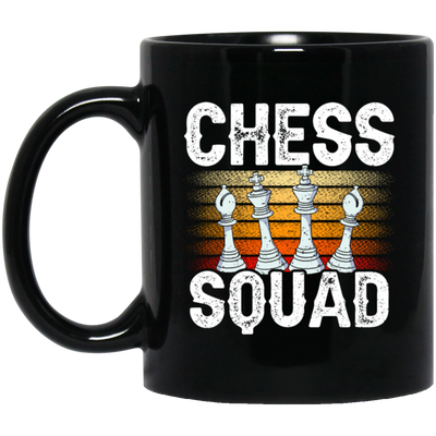 Squad In Sport, Chess Squad Gift, Intelligent Sport, Hobby Player Lover Match Gift Black Mug