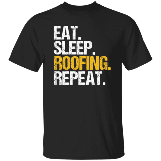 Eat Sleep Roofing Repeat, Roofer Gift, Roof Love Gift, Contractor Gift, Roof Tiler Unisex T-Shirt