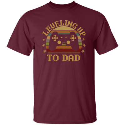 Retro Leveling Up To Dad New Parent Gamer Unisex T-Shirt