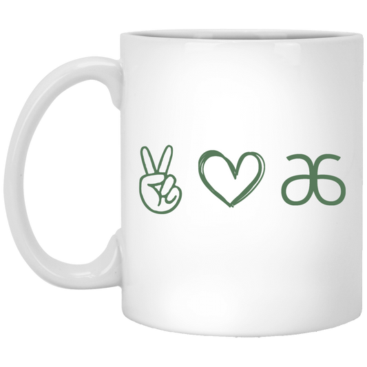 Peace Gift, Love Peace Arbonne, Bon Babe, Fizz Sticks White Mug