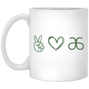 Peace Gift, Love Peace Arbonne, Bon Babe, Fizz Sticks White Mug