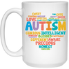 Autism Love Gift, Healing Gift, Heal Autism, Autism Awareness, Retro Gift, Autism Vintage White Mug