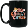 Love Chicken Gift, One Groovy Chick, Retro Chicken, Easter Gift Love Black Mug