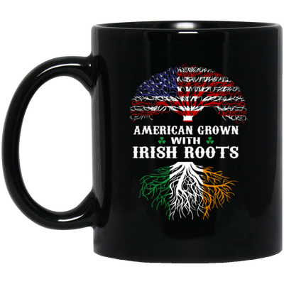 Love Patrick Day American Grown With Irish Roots American Flag