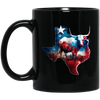 Love Texas, Cow In Texas, Best Of Texas, Best Cow Lover Gift, Texas Cow Black Mug