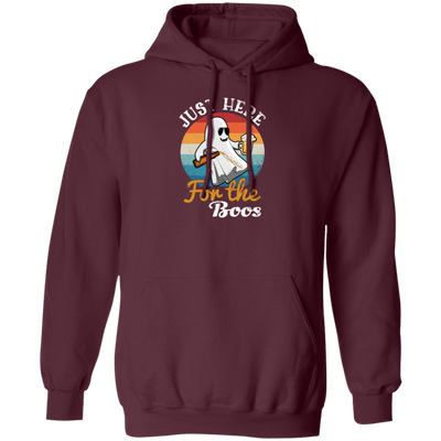 Just Here For The Boos, Halloween Ghost Pullover Hoodie