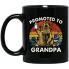 Vintage Promoted To Grandpa Bear, Bear Lover Gift In Vintage Black Mug