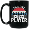 Retro I_m A Sexy Chessplayer Chess Pieces Game