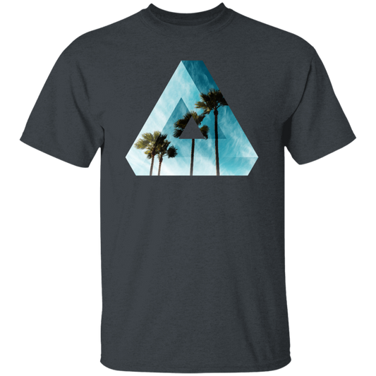 Triangle Designs With Sea And Beach, Optical Illusion Penrose