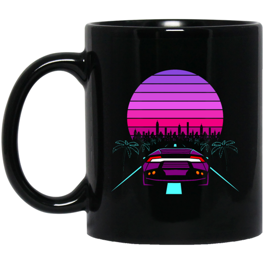 Auto 80s Gift Design Titled Retro Wave Sport Black Mug