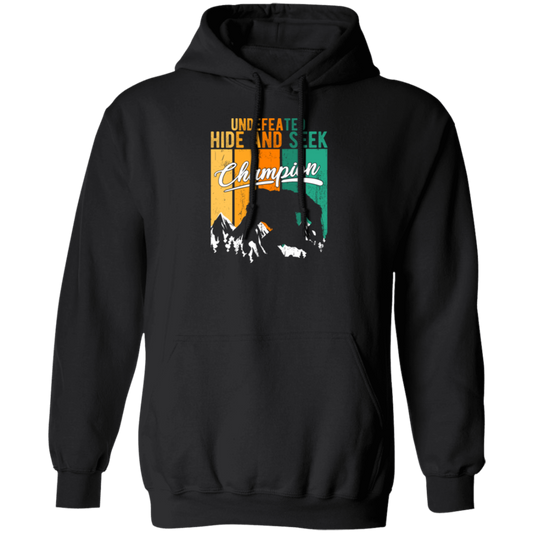 Funny Bigfoot Undefeated Hide And Seek Champion Pullover Hoodie