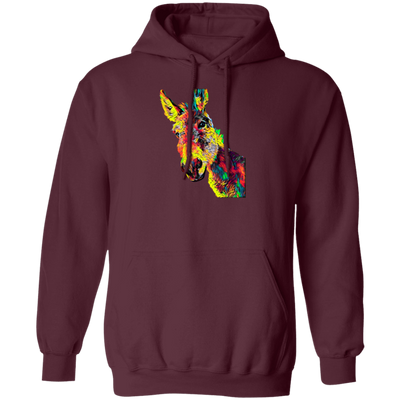 Donkey Colored Design Jackass Mule For Animal Lovers Owners True Friend Colorful Pullover Hoodie