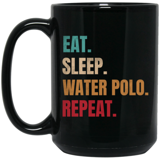 Eat Sleep Water Polo Repeat, Retro Water Polo Player Gift