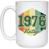 Retro 1976 Birthday Gift, Celebration 1976 Vintage, Born In 1976 White Mug