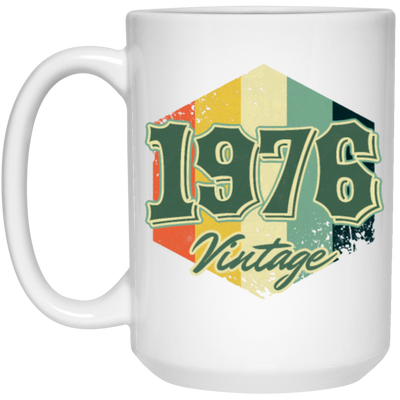 Retro 1976 Birthday Gift, Celebration 1976 Vintage, Born In 1976 White Mug