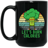 Retro Healthy Lets Burn Calories Do Excercise Broccoli