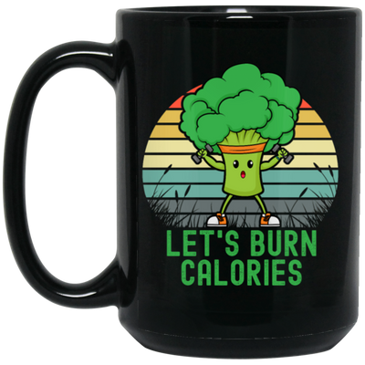 Retro Healthy Lets Burn Calories Do Excercise Broccoli