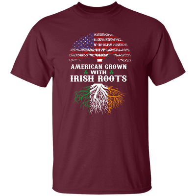 Love Patrick Day American Grown With Irish Roots American Flag