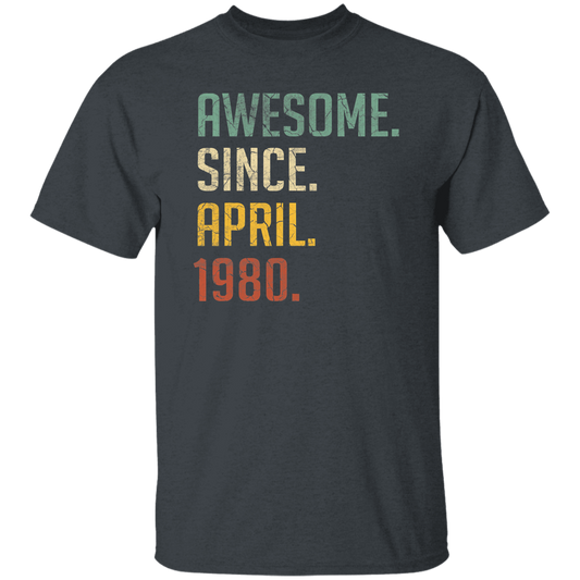 Awesome Since April 1980 Retro Gift Unisex T-Shirt