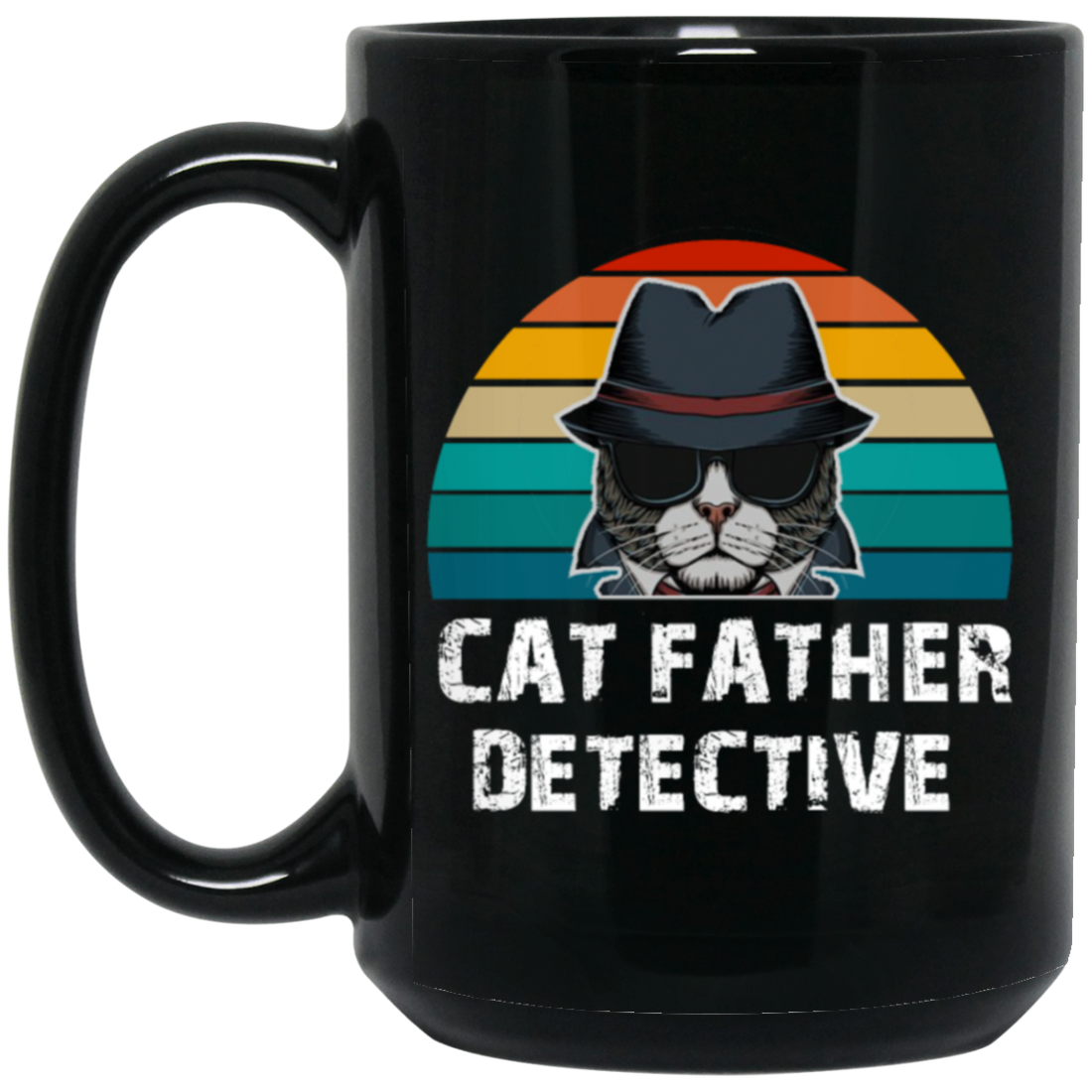 Cat Father Detective Funny, Cat Lover