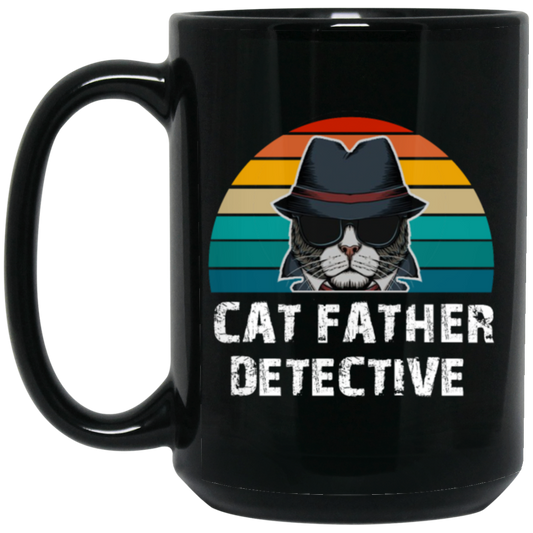 Cat Father Detective Funny, Cat Lover