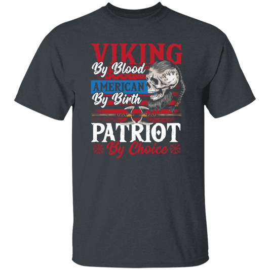 Viking Gift Skull Lover Viking By Blood American By Birthday Patriot By Choice