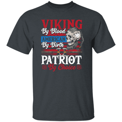 Viking Gift Skull Lover Viking By Blood American By Birthday Patriot By Choice