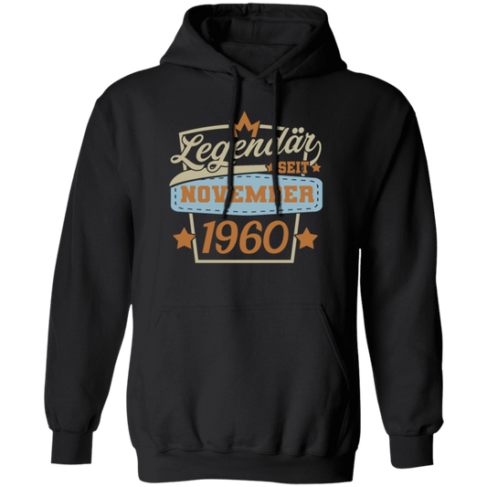 Retro Birthday Legendary Since November 1960 Gift Pullover Hoodie