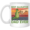 Ever Fathers Day Best Alligator Dad Fist Bump Vintage White Mug