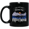 Glacier National Park Montana Mountain Hiking Black Mug