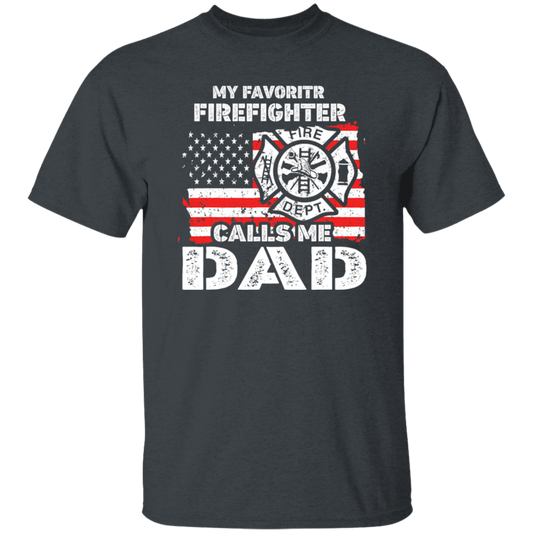 Firefighter Lover Gift, My Favorite Firefighter Calls Me Dad, Vintage Gift Unisex T-Shirt