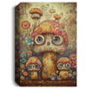 Cute Family Mushroom Monsters, Colorful Mushroom Canvas