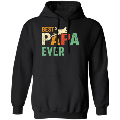 Papa Pilot, Vintage Style, Cool Pilot Gift Pullover Hoodie