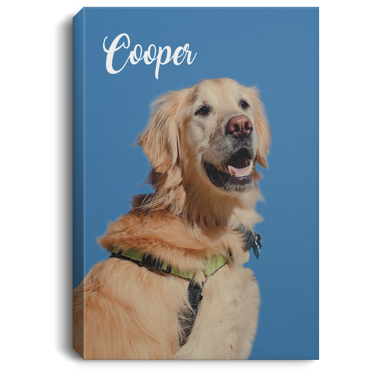 Personalized Pet Photo And Name Canvas, Custom Dog Lover Canvas CB111