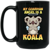 My Guardian Angel Is A Koala Angel Koalas With Cute Wings Retro Black Mug