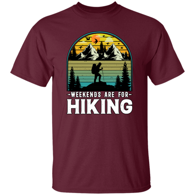 Go Hiking Gift, Weekends Are For Hiking, Retro Hiking Lover, Mountain Love Unisex T-Shirt