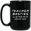 Teacher Besties Back To School Black Mug