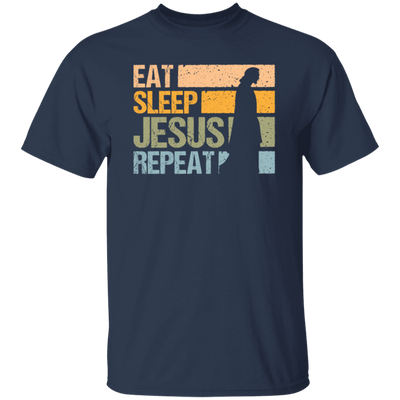 Love Jesus Eat Sleep Jesus Repeat God Faith Christian Retro Gift