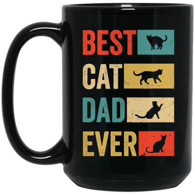 Retro Best Cat Dad Ever Cat Lovers Cat Dad
