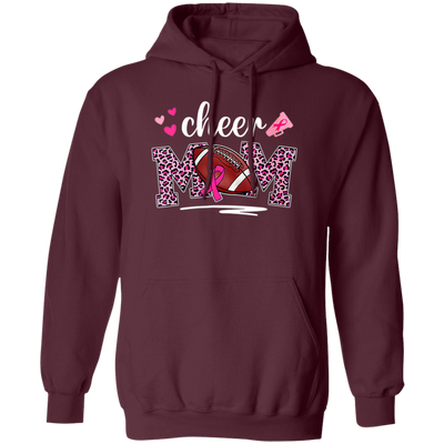 Mom Gift, Cheer Mom, American Football Gift, Rugby Football, Mom Love Sport Pullover Hoodie