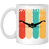 Awesome Retro Style For Swimmer Four Color Vintage Swim The Best Sport White Mug