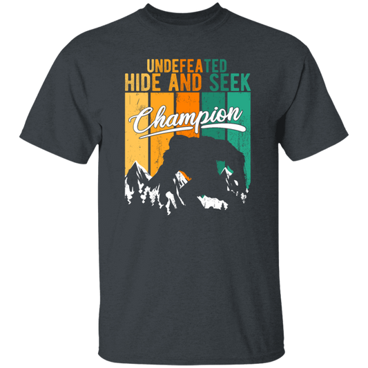 Funny Bigfoot Undefeated Hide And Seek Champion Unisex T-Shirt